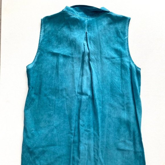 Young Fabulous & Broke  YFB Long Sleeveless Button Shirt Blue - Picture 3 of 5
